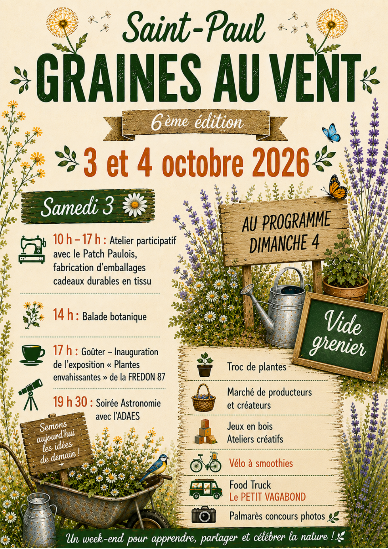 Affiche officielle Graines au Vent 2026