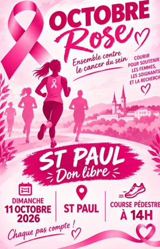 Affiche Octobre Rose – Saint-Paul – 11 octobre 2026