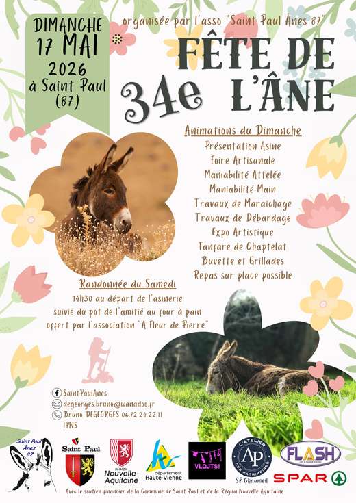 Affiche de la 34e Fête de l'âne